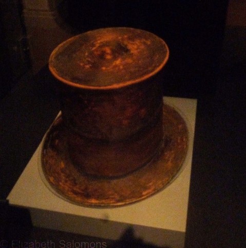 The hat worn by Abraham Lincoln the night he was assassinated 