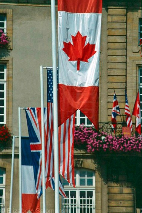 Flags in Bayeux